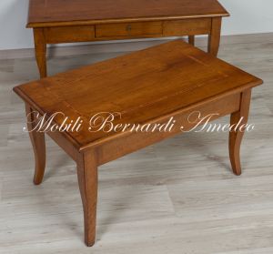 Tavolo da divano in legno massello stile classico arte povera